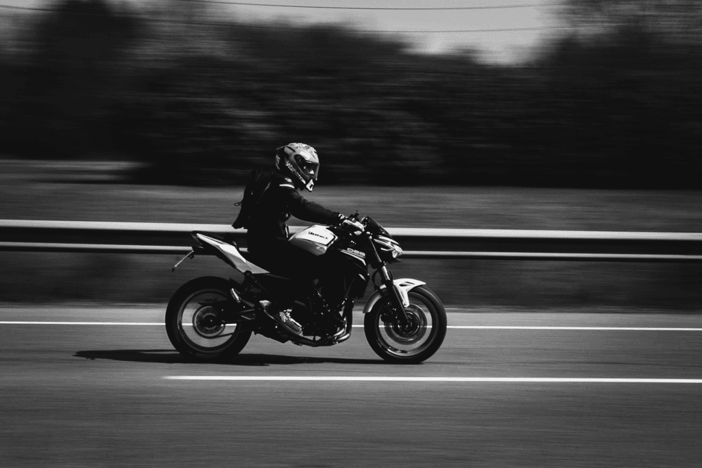 moto a gran velocidad